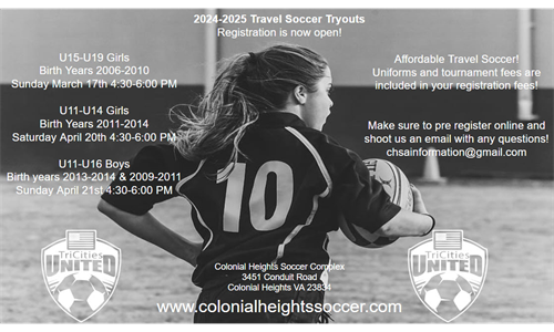 Travel Soccer Tryouts 2024-2025